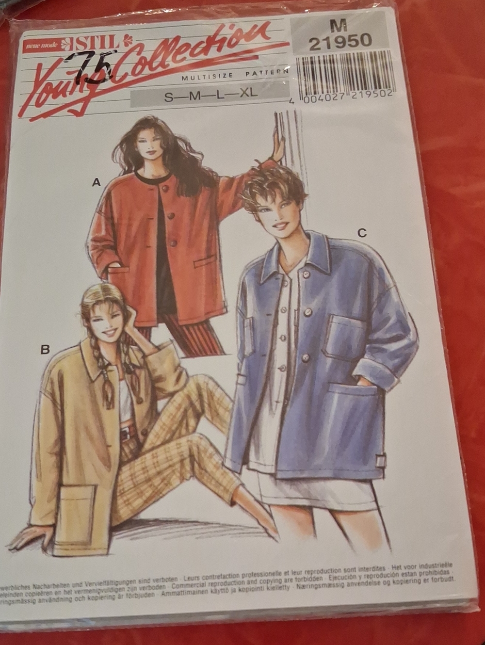 Youth Collection  Oversized Jacket Pattern - Multisize (S-XL)